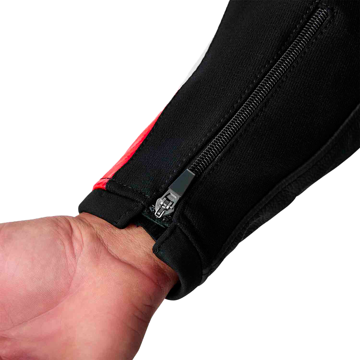 RST Tractech EVO D3O Jacket BLK/FLO RED Leather LG (103635F.RED-44)