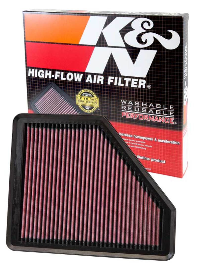 K&N 33-2958 Drop In Air Filter — Fits 2010-2012 Hyundai Genesis Coupe