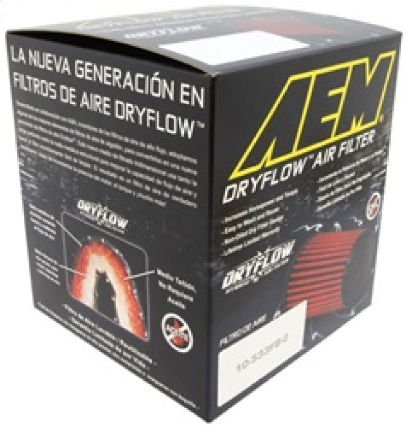AEM Dryflow 3in. Flange x 5in. OD x 6.5in. H Air Filter — Universal Fit
