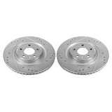 Power Stop 17-19 Audi A4 Rear Evolution Drilled & Slotted Rotors - Pair