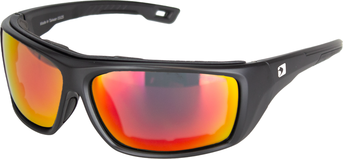 Bobster Deadwood Sunglesses M BLK Gray RED Revo Lens (BDW003)