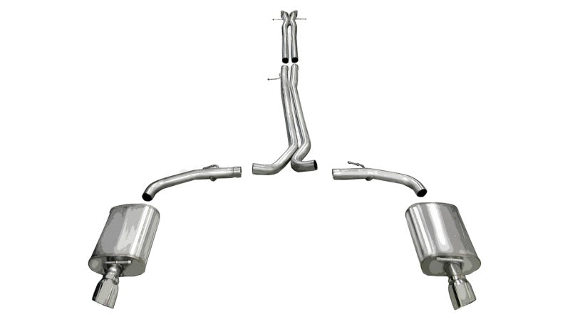 Corsa 10-13 Ford Taurus SHO 3.5L V6 Turbo Polished Sport Cat-Back Exhaust