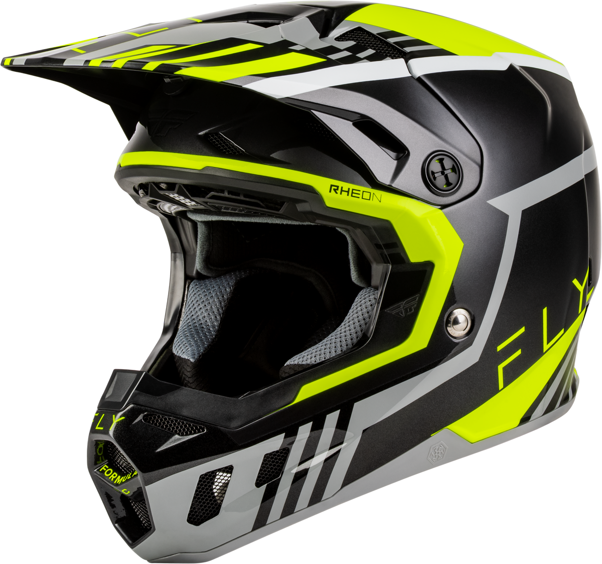 Fly Racing Formula CC Strike Helmet Grey/Black/HI-VIS XL (73-4364X)