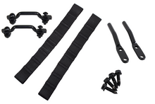 Load image into Gallery viewer, Kentrol 76-95 Jeep CJ/YJ Door Strap Kit Black Powdercoat Stainless Steel