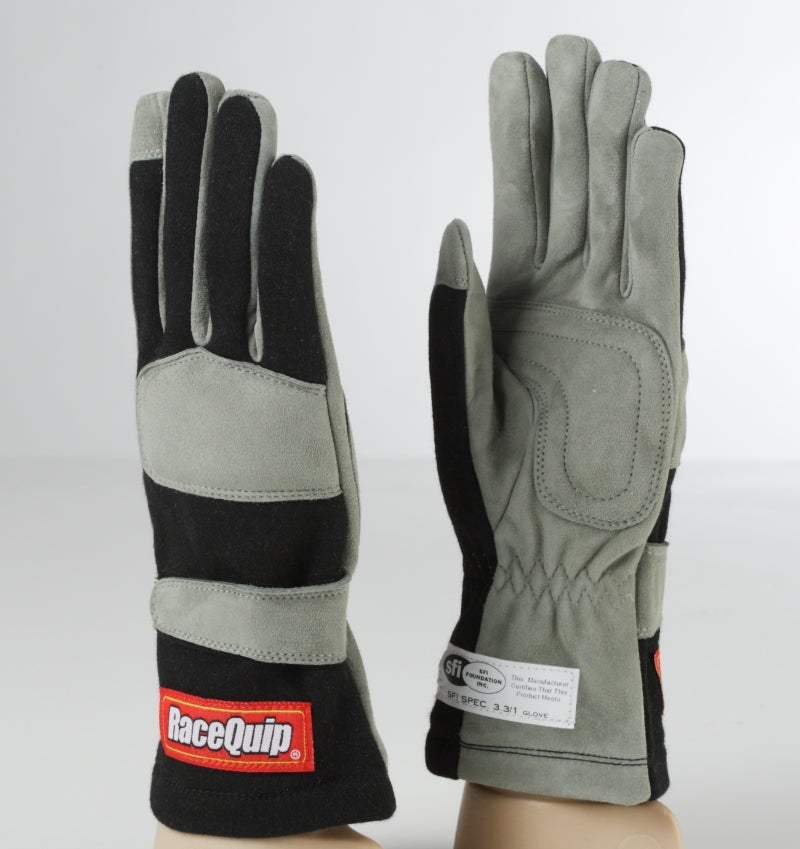 RaceQuip Black 1-Layer SFI-1 Glove - XL