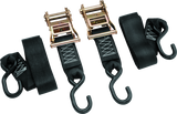 BikeMaster 2x84in Ratchet Tiedown Pair - Black