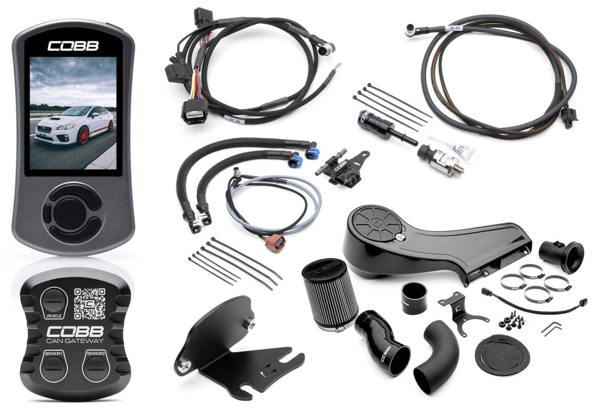 Cobb 15-17 Subaru Stage 1+ CAN Flex Fuel Redline Carbon Fiber Power Package
