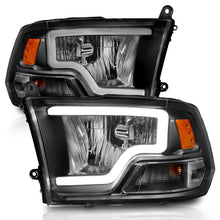 Cargar imagen en el visor de la galería, ANZO 2009-2018 Dodge Ram 1500 Crystal Headlights w/ Light Bar Black Housing