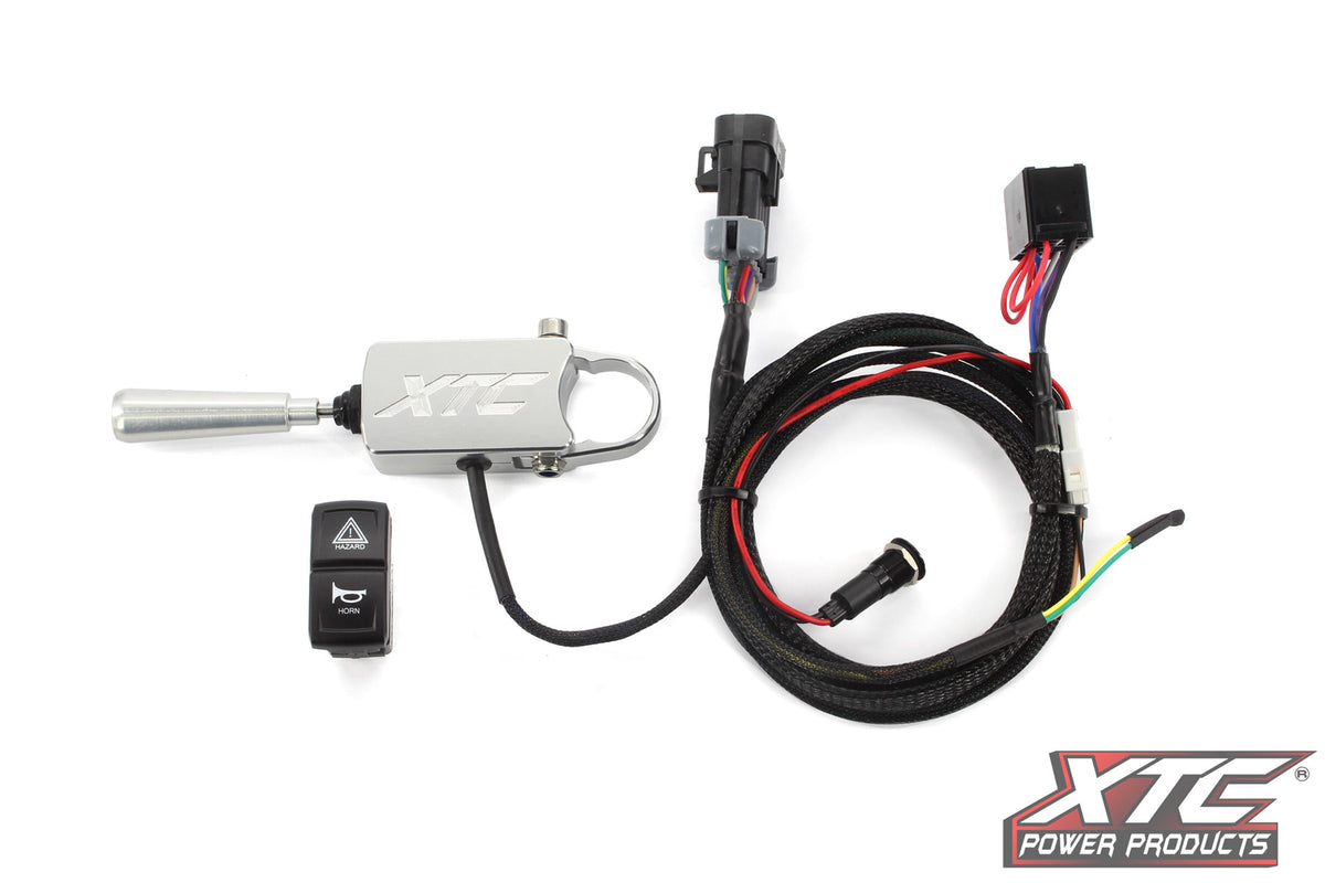 XTC Power Products Auto Turn Signal KIT w/ Billet Lever and Front DRL Lights KAW (ATS-L-KAW-RIDG-DRL)