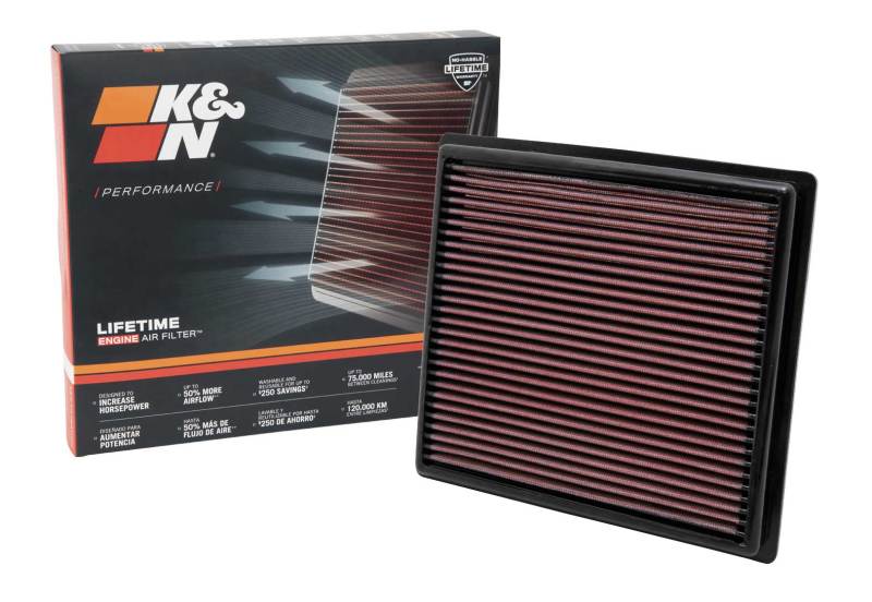 K&N Replacement Air Filter — Fits 2010-2016 Lexus RX350 & 2010-2015 Toyota Sienna 3.5L V6