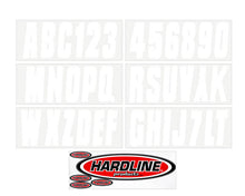 Cargar imagen en el visor de la galería, Hardline Boat Lettering Registration Kit 3 in. - 350 White Solid