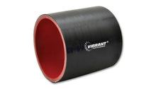 Cargar imagen en el visor de la galería, Vibrant 4 Ply Reinforced Silicone Straight Hose Coupling - 1.75in I.D. x 3in long (Black)