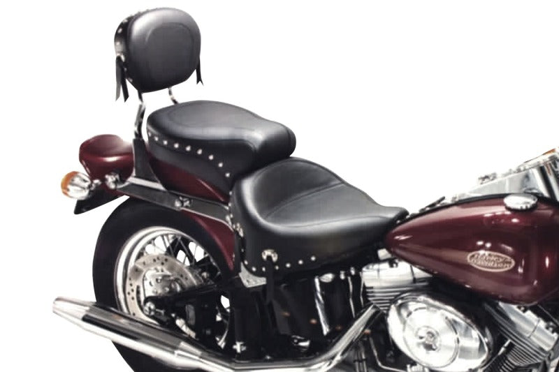 Mustang 84-06 Harley Standard Rear Tire Wide Touring 1PC Seat w/Studs- Black (75503)