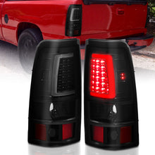 Cargar imagen en el visor de la galería, ANZO 1999-2002 Chevy Silverado 1500 LED Taillights Plank Style Black w/Smoke Lens