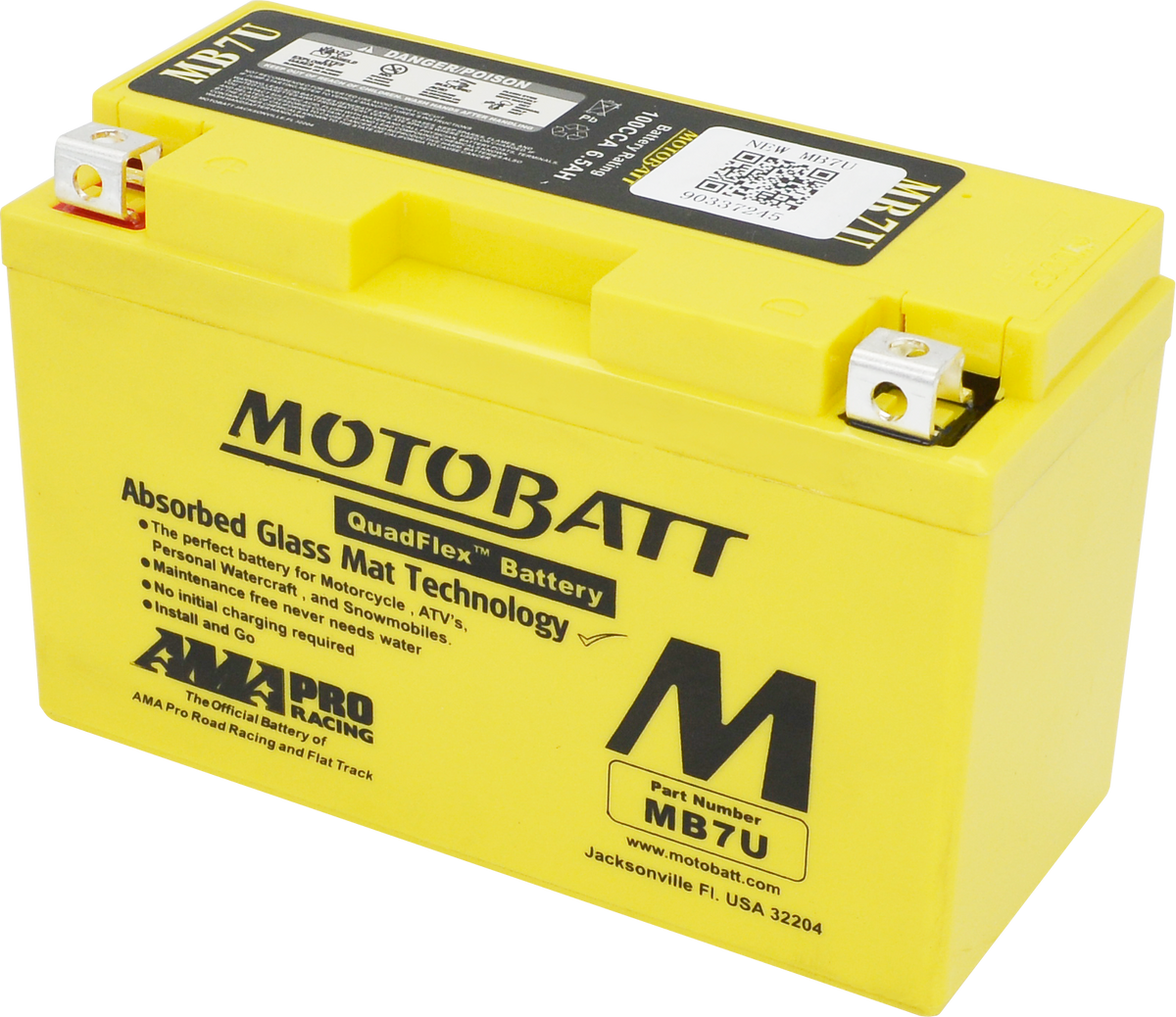 Motobatt Battery MB7U Sealed Factory Activated