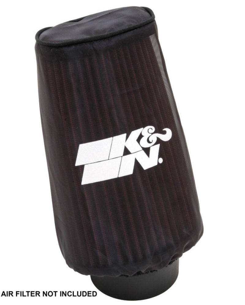 K&N Filter Wrap Drycharger Oval Tapered Black - 3.25in Base I/S Width x 2.5in Top I/S Width x 7in H