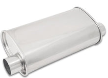 Cargar imagen en el visor de la galería, Vibrant StreetPower Oval Muffler 5in x 9in x 15in - 2.5in inlet/outlet (Offset-Offset Same Side)