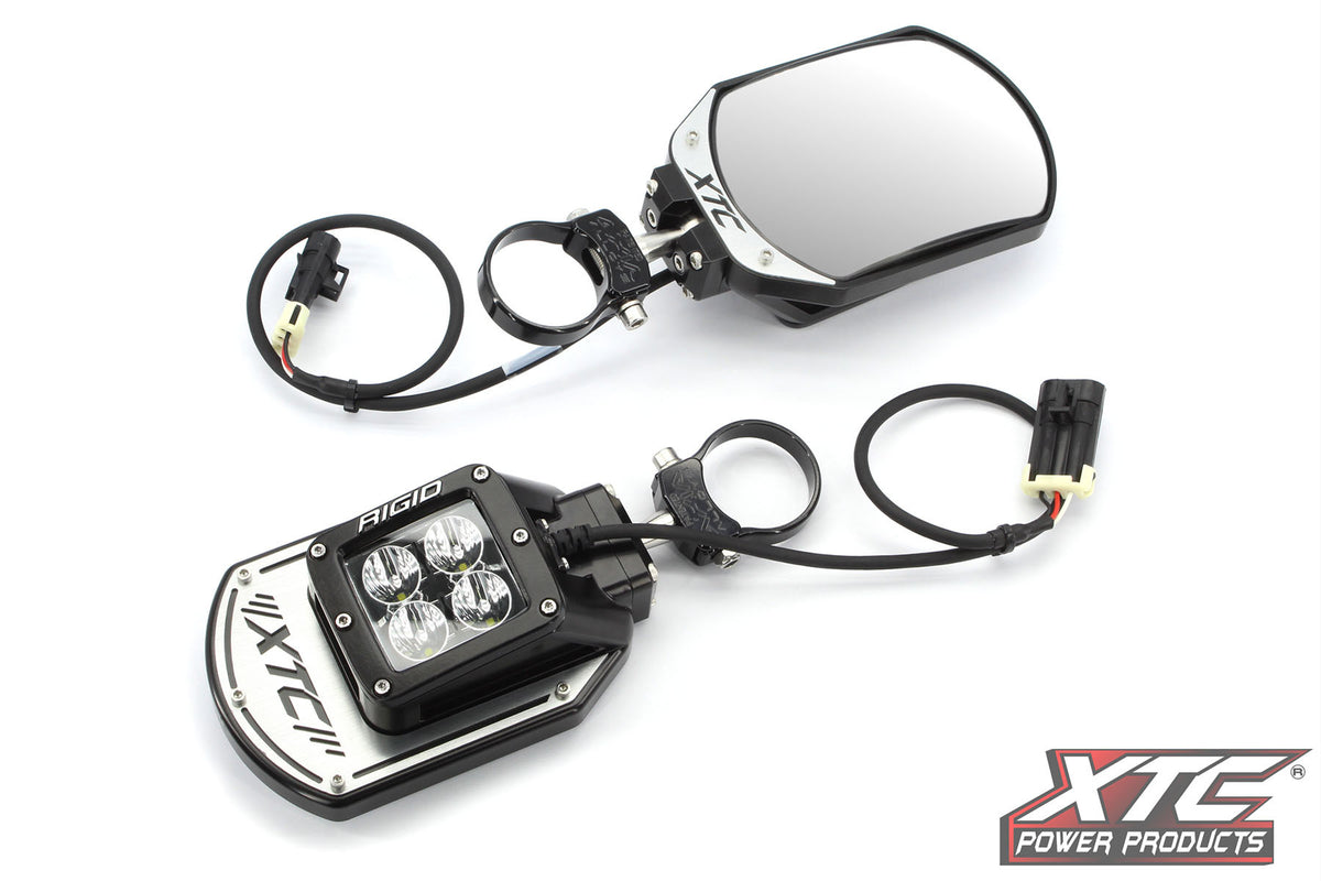 XTC Power Products Side Mirrors w/2.00 Clamp Roll Cage BAR Clamp 2.00 (SIX12-A-200)