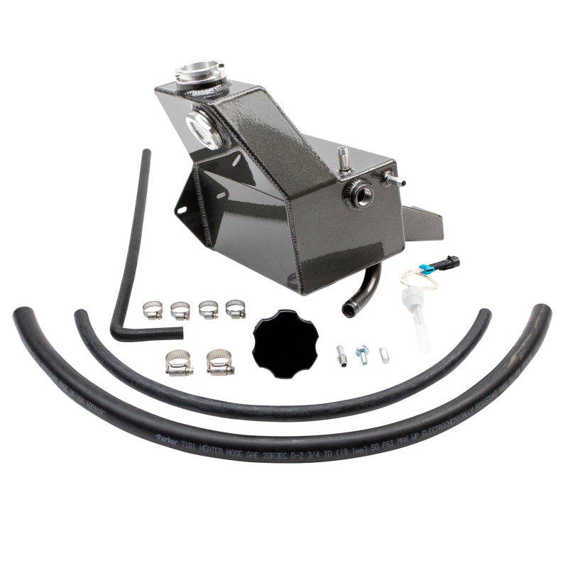 Kit de depósito de refrigerante de ubicación original Wehrli 13-18 Dodge 6.7L Cummins - Negro brillante