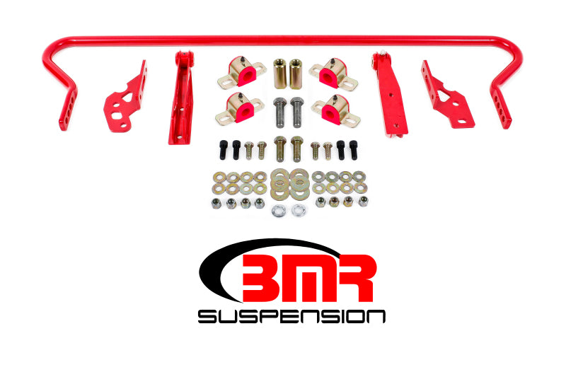 Kit de barra estabilizadora trasera hueca ajustable de 25 mm con bujes para Mustang BMR 11-14 S197 - Rojo