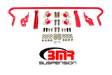 Kit de barra estabilizadora trasera hueca ajustable de 25 mm con bujes para Mustang BMR 11-14 S197 - Rojo