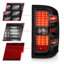 Cargar imagen en el visor de la galería, ANZO 15-19 Chevy Silverado 2500HD/3500HD (Factory Halogen Only) LED Tail Lights Black w/Clear Lens