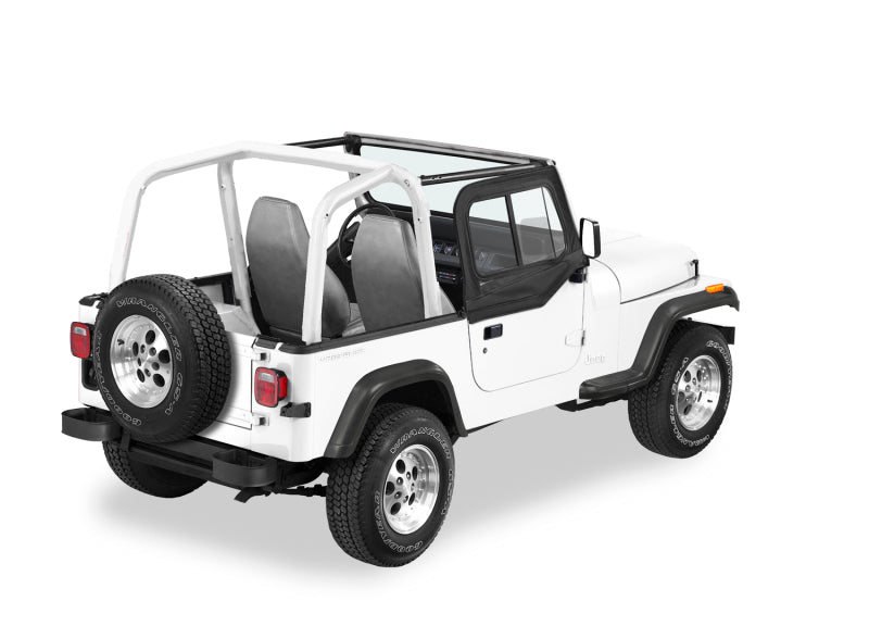 Bestop Upper Door Sliders - Black Denim — Fits 1988-1995 Wrangler YJ
