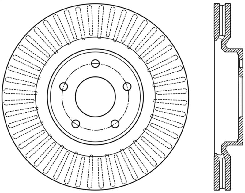 StopTech Power Slot Slotted Front Left Rotor — Fits 2013-2017 Nissan Pathfinder