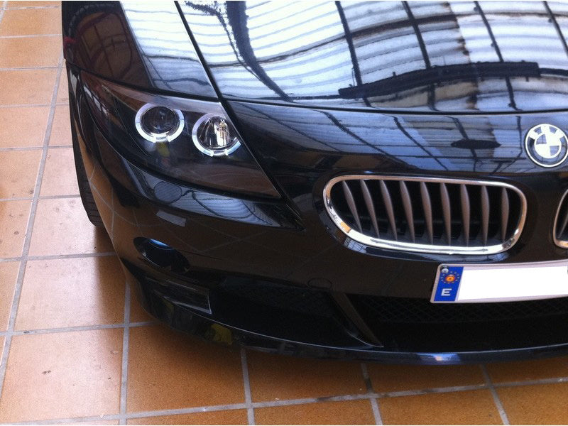 Faros delanteros de proyector Spyder BMW Z4 03-08, solo modelos Xenón/HID - Halo LED negro PRO-YD-BMWZ403-HID-BK