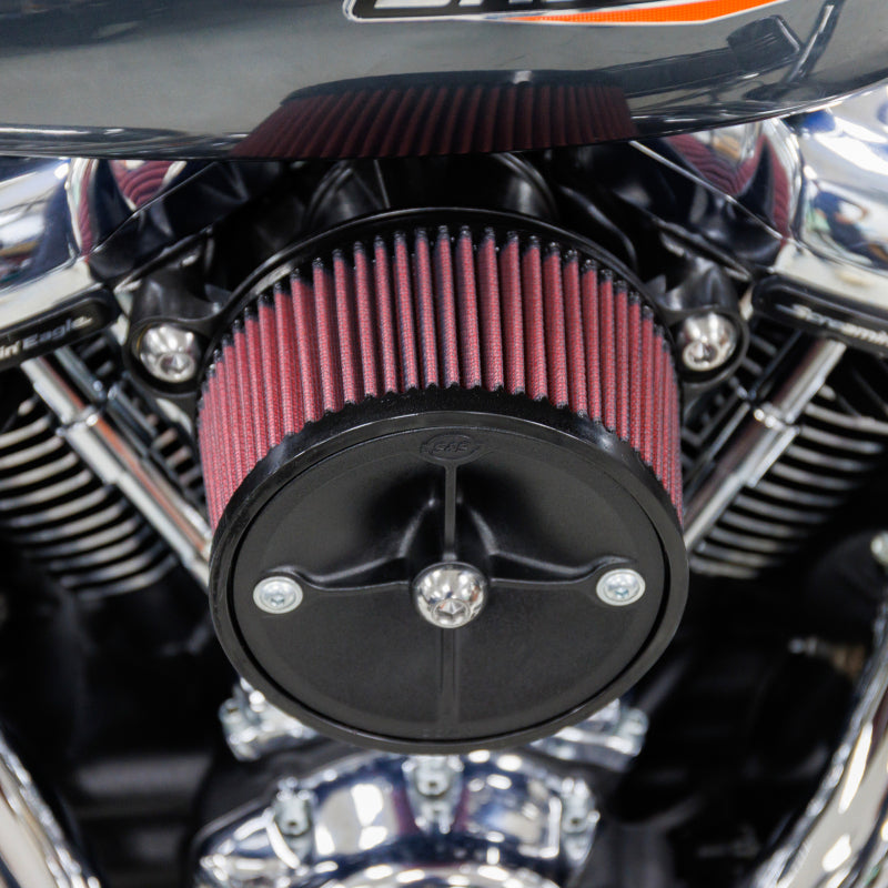 S&S Cycle M8 Gen 2 Models Stealth Air Cleaner Kit w/ 1in Filter w/o Cover - 58/64/68mm Throttle Body