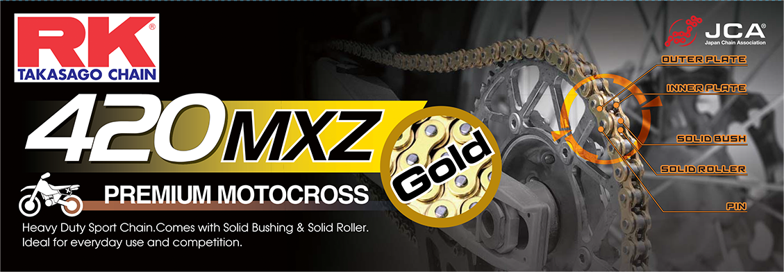 RK Excel GB420MXZ Drive Chain Gold 420 X 116 (GB420MXZ-116)