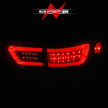 Cargar imagen en el visor de la galería, ANZO 11-13 Jeep Grand Cherokee LED Taillights w/ Lightbar Black Housing/Smoke Lens 4pcs