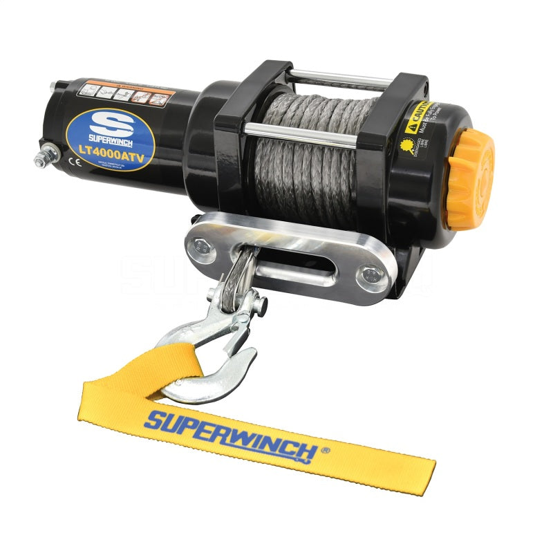 Cabrestante Superwinch LT4000 de 4000 libras, 12 V CC, 3/16 in x 50 ft, cuerda sintética