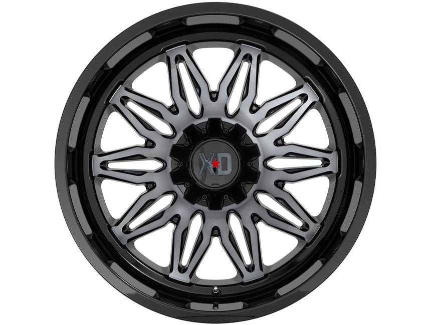 XD XD859 Gunner 22x10 5-Lug Gloss Black Machined Wheel — Fits 5x127/5x139.7 Trucks