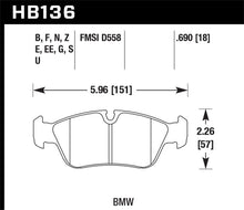 Cargar imagen en el visor de la galería, Hawk 92-98 BMW 318i 1.8L Sedan Front ER-1 Brake Pads