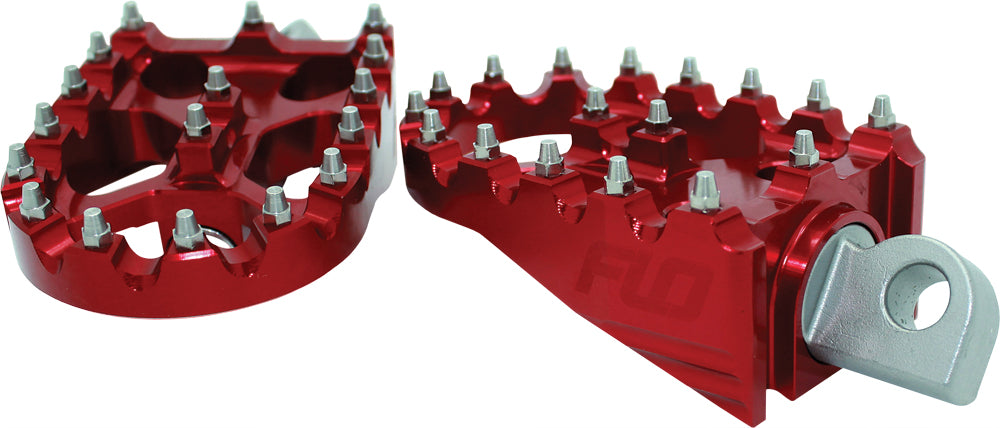 FLO Motorsports Moto Sytle Footpeg SET RED 2"X3.125" (FPEG-800R)