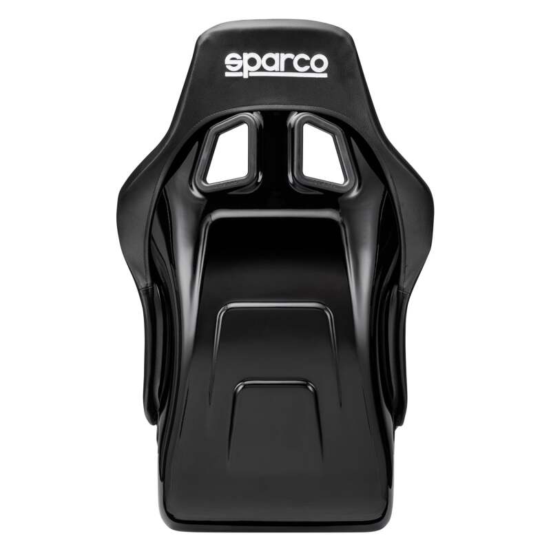 Sparco QRT-R Vinyl Racing Seat - Black — Fits Most Vehicles (Requires 600QRT Mount)