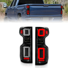 Cargar imagen en el visor de la galería, Anzo 19-21 Chevy Silverado Full LED Tailights Black Housing Clear Lens G2 (w/C Light Bars)