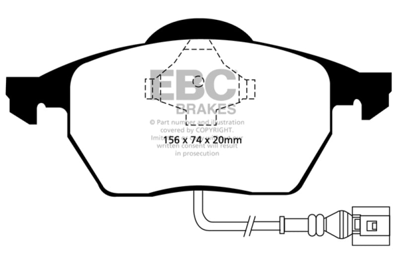 Pastillas de freno delanteras Greenstuff EBC 99-05 Volkswagen Beetle 1.8 Turbo