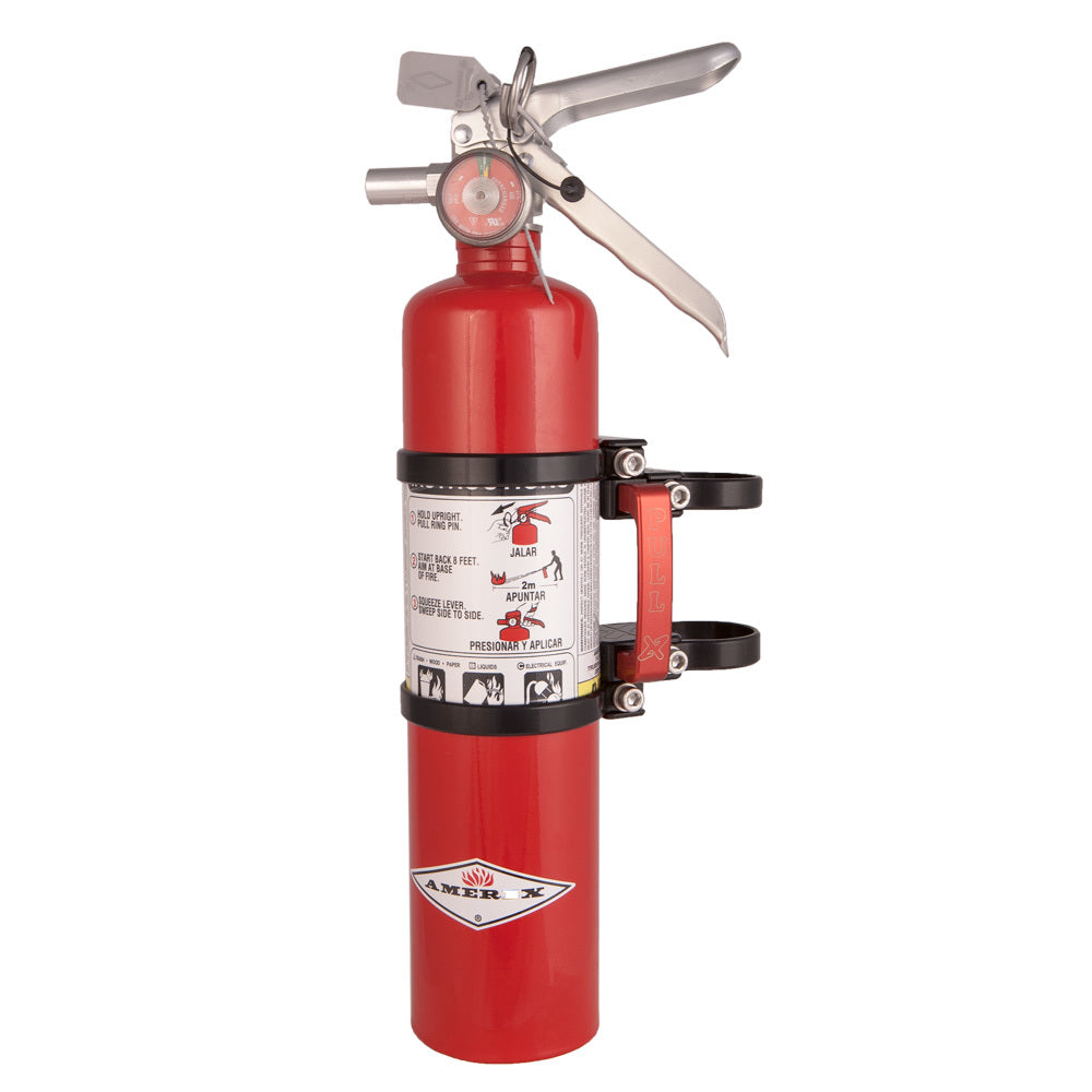 AXIA Quick Release Mount Black w/2.5 LB. RED Extinguisher (MODFMAR-BK)