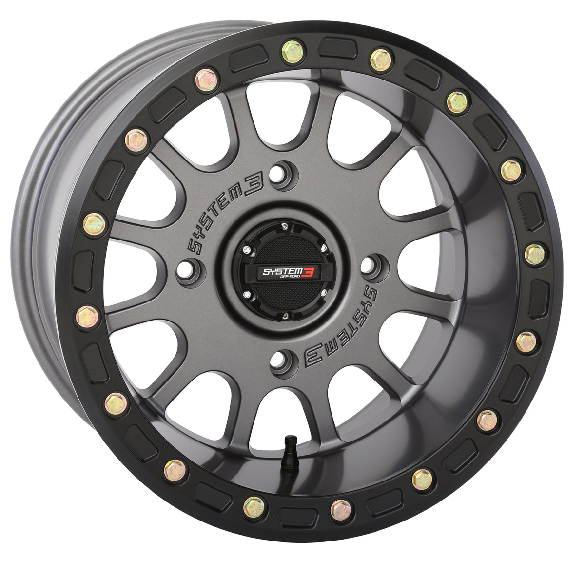System 3 SB5 BL Wheel 15X10 5+5 (-5MM) 4/156 Matte Gunmetal Grey (15S3-56561)