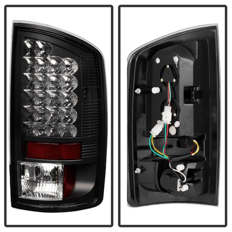 Luz trasera LED negra ALT-YD-DRAM02-LED-BK para Spyder Dodge Ram 1500 02-06/Ram 2500/3500 03-06