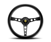 Load image into Gallery viewer, Momo Prototipo Steering Wheel 350 mm - Black Leather/Wht Stitch/Black Spokes