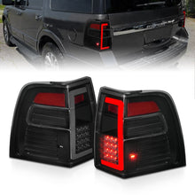 Cargar imagen en el visor de la galería, ANZO 07-17 Ford Expedition LED Taillights w/ Light Bar Black Housing Smoke Lens