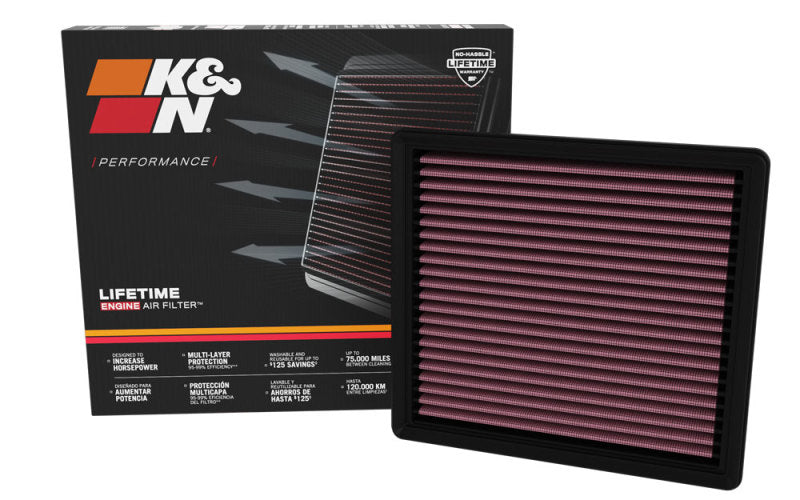 K&N 33-5127 Replacement Air Filter — Fits 2021-2024 Jeep Wrangler Rubicon 392