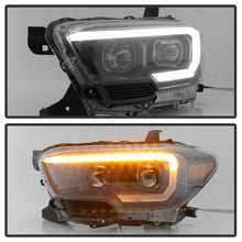 Cargar imagen en el visor de la galería, xTune Toyota Tacoma 16-18 DRL Light Bar Projector Headlights - Black PRO-JH-TTA16-LBDRL-BK