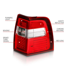 Load image into Gallery viewer, ANZO 07-17 For Expedition LED Taillights w/ Light Bar Chrome Housing Red/Clear Lens