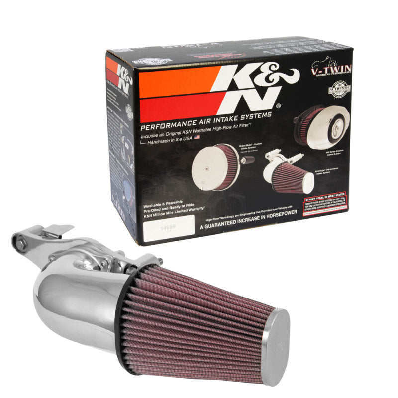 K&N 57-1138C Chrome FIPK Performance Air Intake for Harley-Davidson Touring 2017-2018