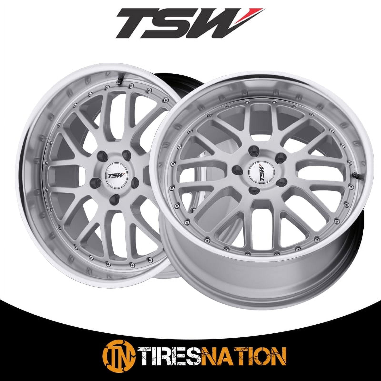 TSW Alloy Wheels TWVAL 17X8 5X112 SLV MRR LIP 45MM