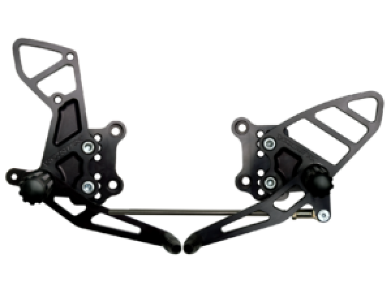 Vortex Racing 03-07 Suzuki SV1000 S,03-10 SV650 Adjustable Rearsets- Black